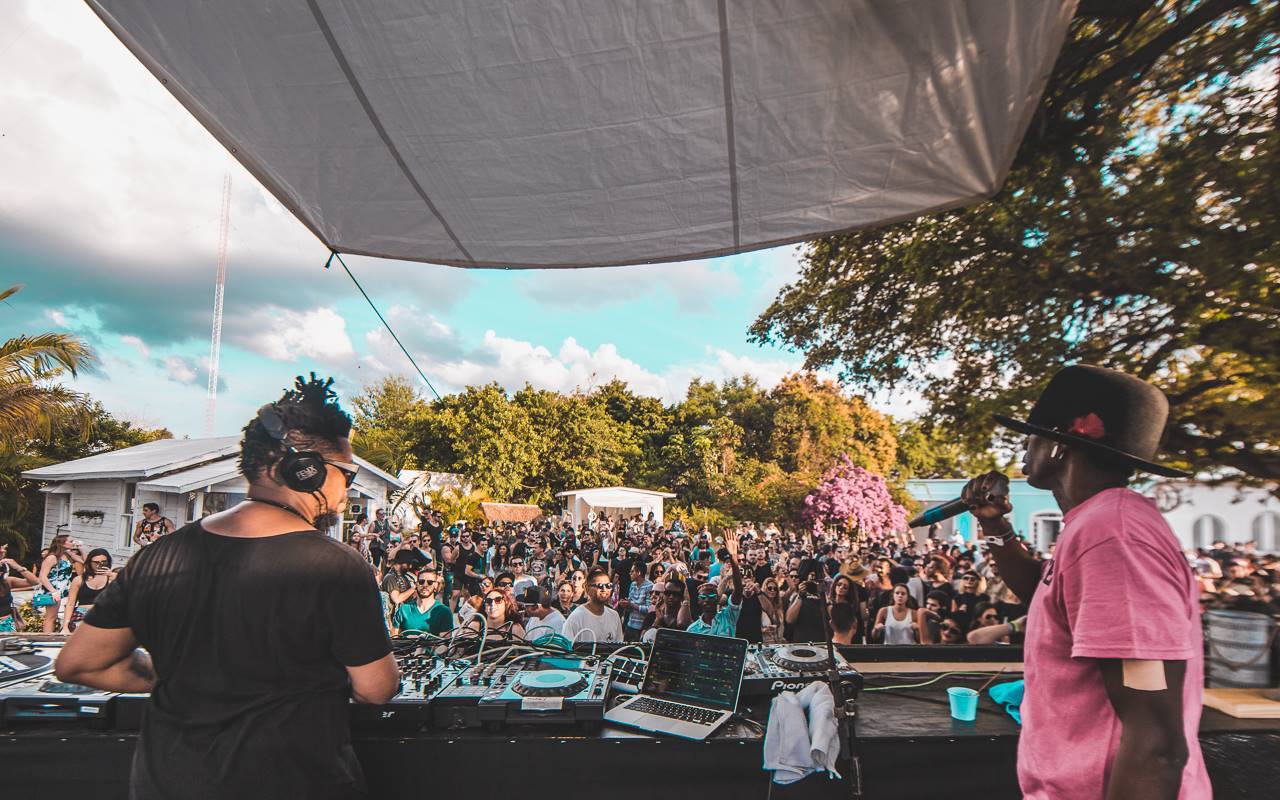 Felix da Housecat and Jamie Principle at Get Lost Miami. Picture by Crosstown Rebels.