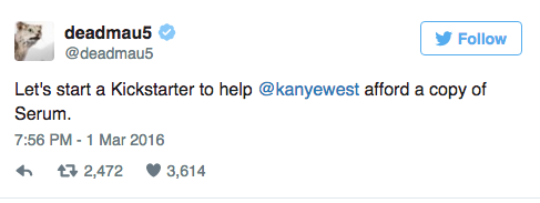 kanye deadmau5 tweet
