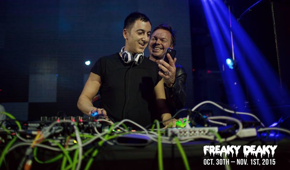 Dubfire and Pete Tong at last year's Freaky Deaky. Photo by Da Black Swan.
