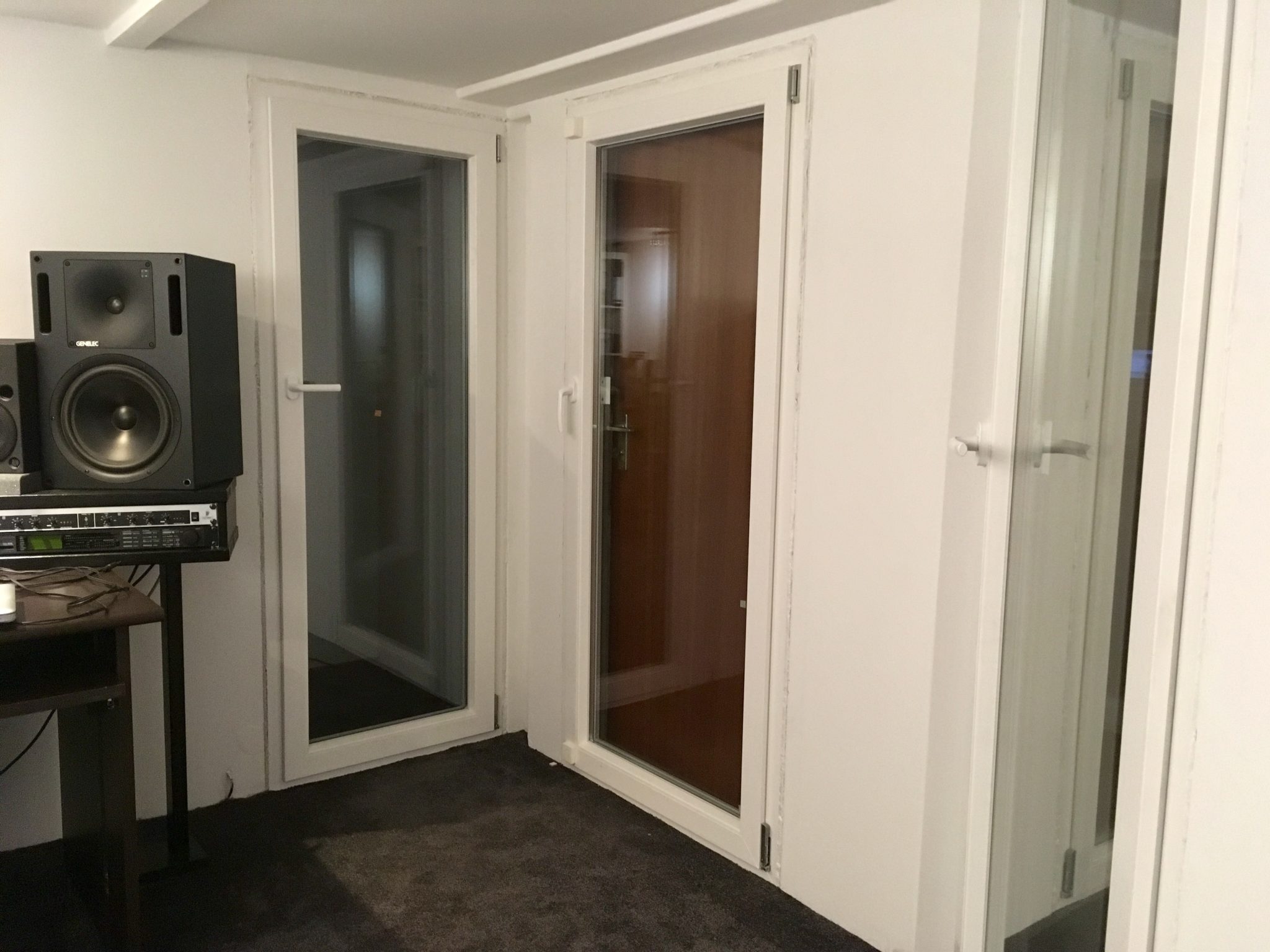 All soundproofing work for your walls, floor and ceiling is worthless without the right doors to complete the separation of the room within the room.