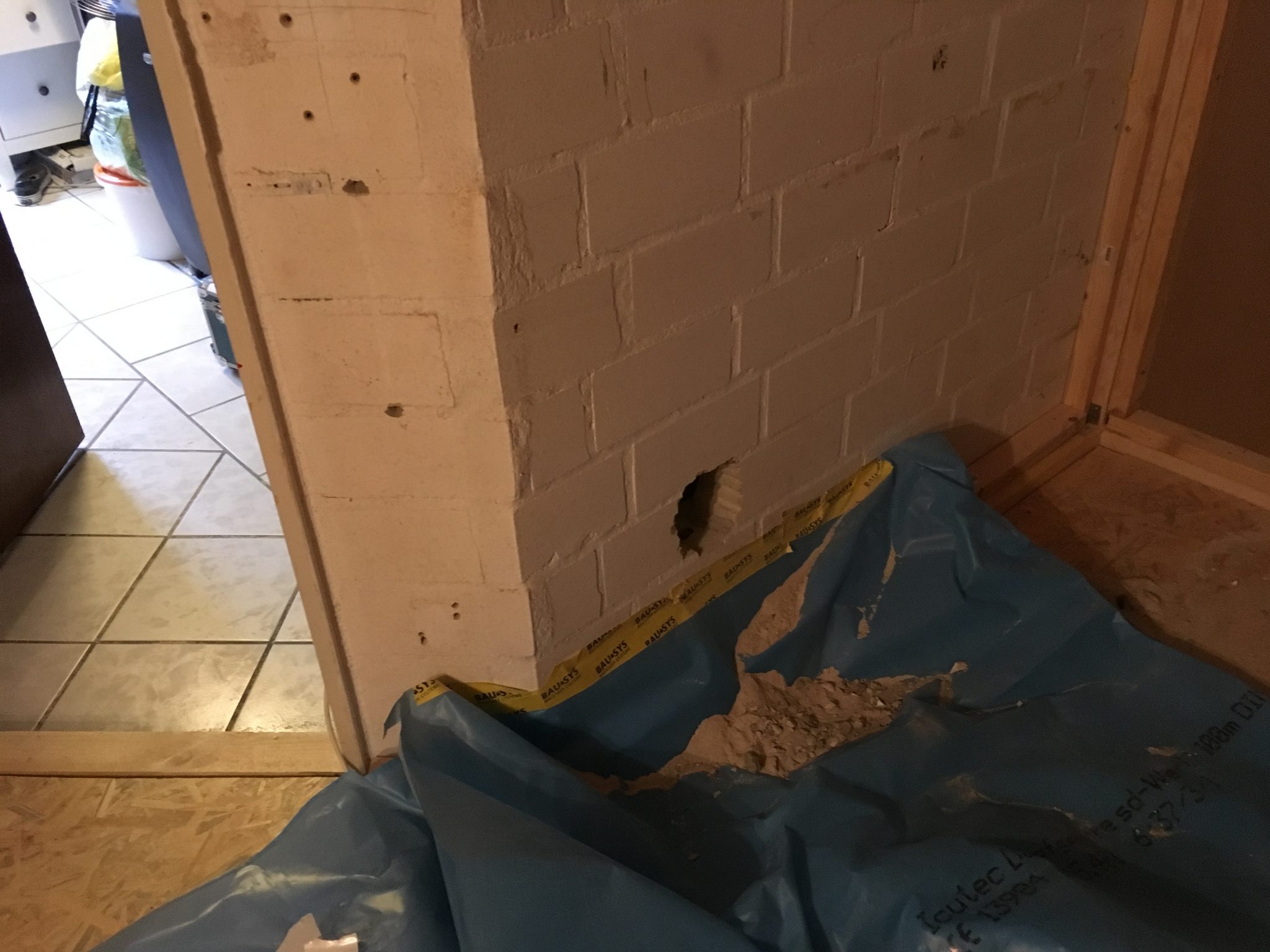 The holes for the ventilation system have been made.