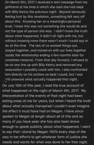 Will Clarke Responds to Sexual Accusation against Billy Kenny