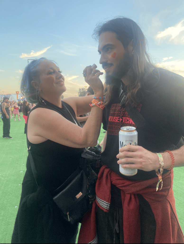 Raving with mom