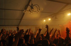 Illegal rave in glastonbury