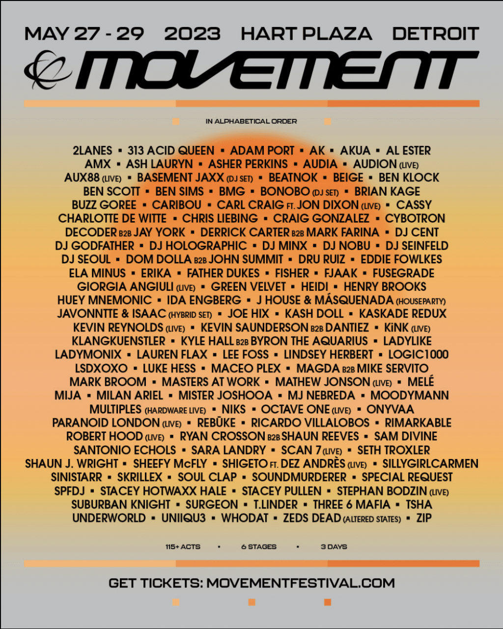 Movement 2023 Stages and Showcases Announced